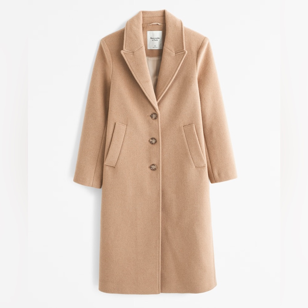 A&F NEW Wool Dad Coat XS Petite XSP